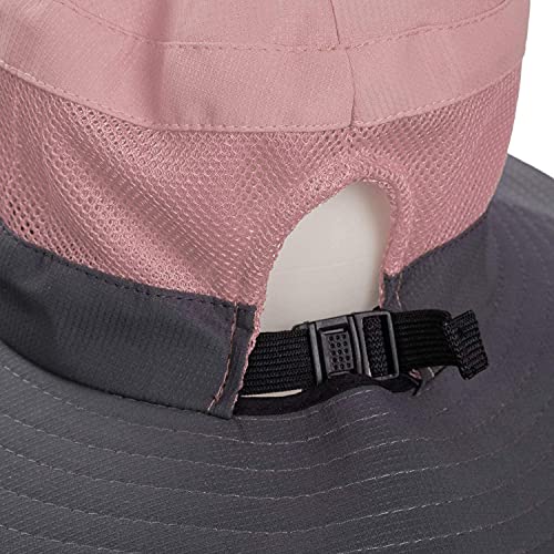 Rosoz Ponytail Sun Bucket Hats For Women Uv Protection Foldable Mesh Wide Brim Hiking Beach Fishing Summer Safari #TOP3