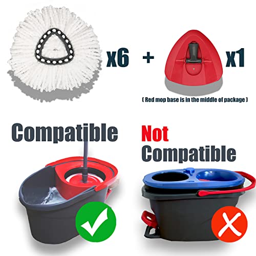 image for homsis 6 Pack Mop Head Replacement Compatible with O Ceda EasyWring Sp