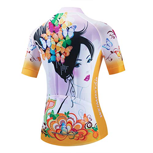 Image of Cycling Jerseys Women Bike Shirts Short Sleeve Bicycle Clothes Breathable Stretch Labric Bicycle Uniforms