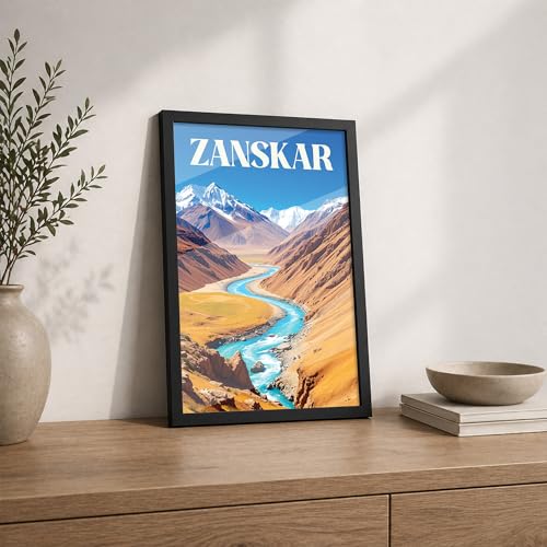 Image of CodersParadise Framed Wall Poster (12x18 Inch) | Inspirational Quote Wall Art | Minimalist Motivational Home Decor for Living Room & Office | Ready-to-Hang Display Frame (Zanskar)