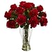 Nearly Natural 1328-RD Blooming Roses with Vase, Red