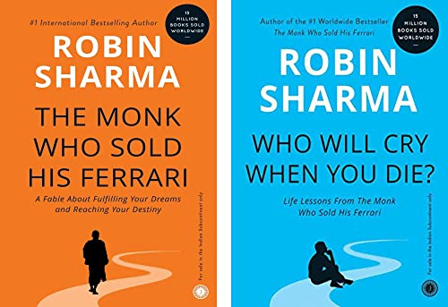 Robin Sharma - Juego de 2 libros de colección [El monje que vendió su Ferrari y quién llorará cuando mueras?]
