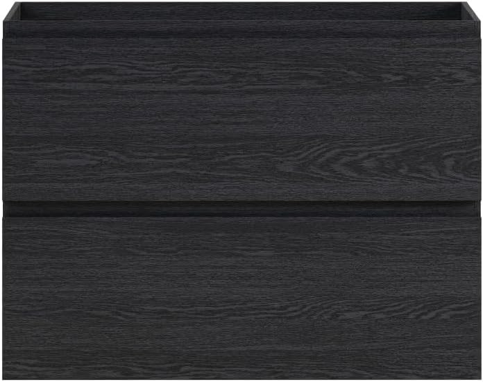 Swiss Madison Liberte 30" Wall-Mounted Bathroom Vanity Cabinet Without Top in Black Oak