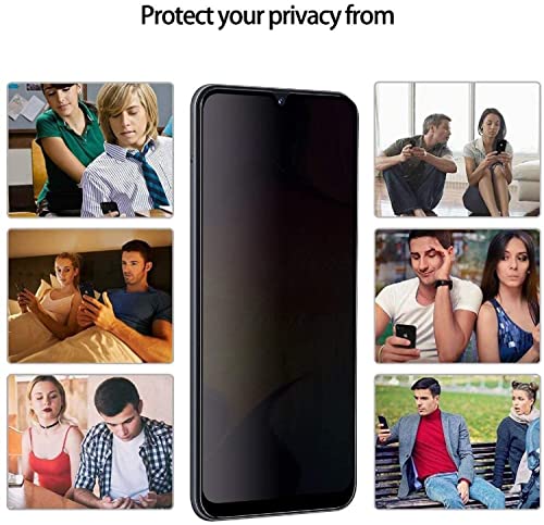Image of STP FEEL Privacy Screen Protector Tempered Glass For Samsung Galaxy A70 Cellphone (Fingerprint Unlock Not Support) (Black,Pack Of 1) Edge To Edge Coverage Screen Guard With Easy Installation Kit