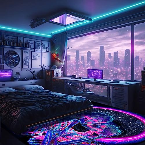 Tapete decorativo rectangular Blacklight Kiss 70x47 pulgadas miniatura 3