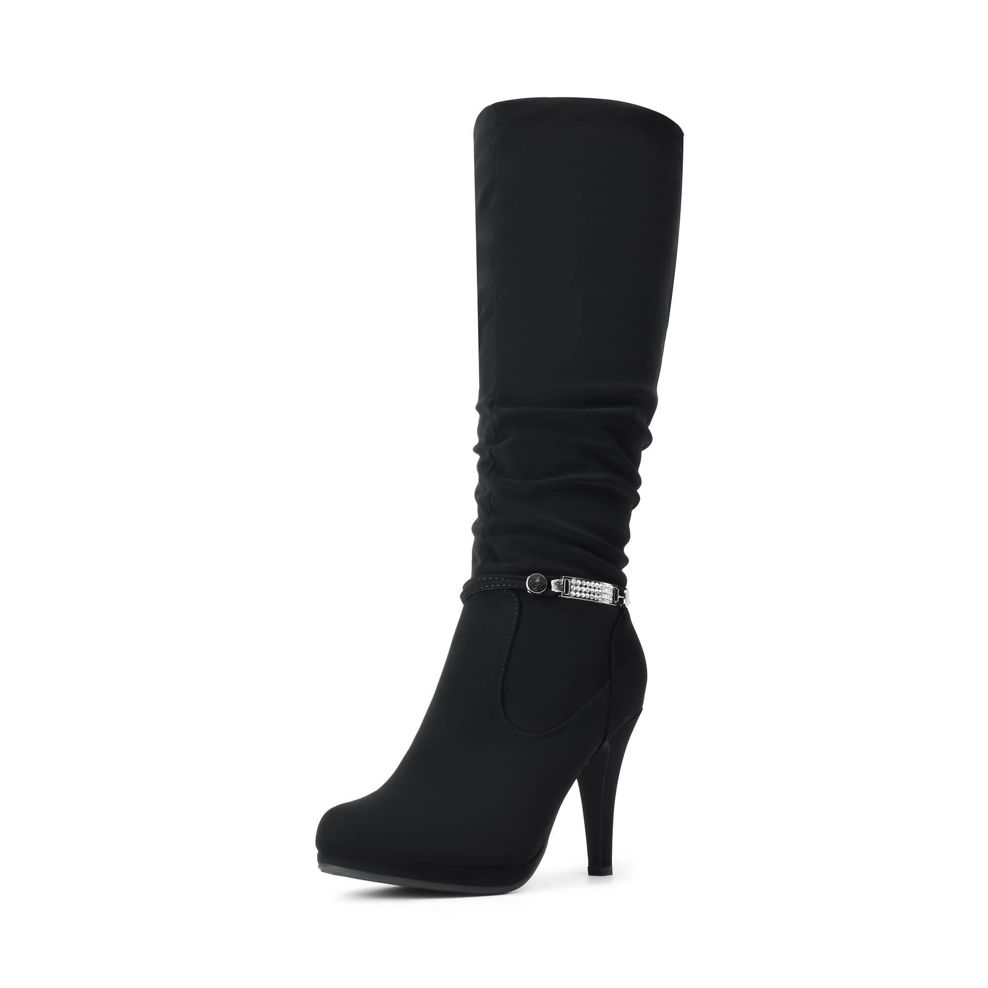 DREAM PAIRS Womens Knee High Platform Heel Boots