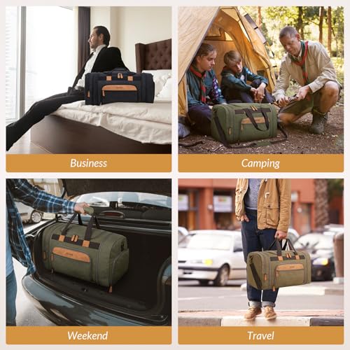 Celvetch Expandable Canvas Duffle Bag