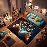 Area Rugs Butterflys in The Books Reading Home Decor Rugs Non-Slip Carpet for Classroom Living Room Bedroom Dining Children's Room 2'x3'