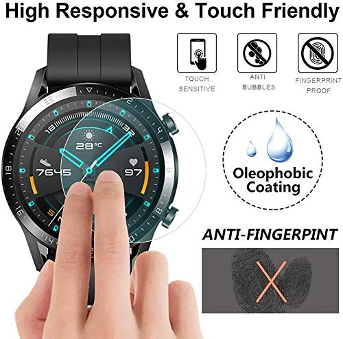 Amazon.co.jp: [2枚セット] HUAWEI Watch GT2 46mm ガラスフィルム 