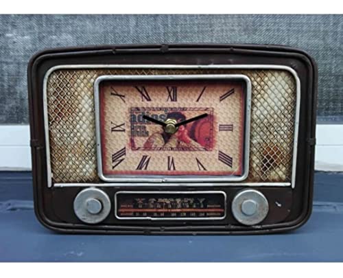 Relógio Mesa Analógico Rádio Retro Antiguidade Rustico