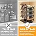 SpaceAid Pull Out Spice Rack Organizer with 20 Jars, Heavy Duty Slide Out Seasoning Organizer for Kitchen Cabinets, with 801 Labels and Chalk Marker, Left Facing