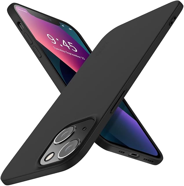 X-level Compatible with iPhone 13 Mini Case Ultra Thin [Guardian Serie] Slim Fit Soft Flexible TPU Bumper Matt Finish Lightweight Protective Case Cover for iPhone 13 Mini - Black