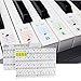 Mengger Pegatinas piano teclados etiquetas clave teclados Etiqueta engomada 2 pcs transparentes removibles Pegatina Teclado Electrónico para 37/49/54/61/88 Teclas Niños Principiantes Pegatinas