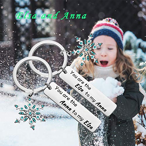 CHOORO Elsa Anna Jewelry Queen Elsa Princess Anna Gift You’re The Anna To My Elsa Keychain Set Best Friend Gift3