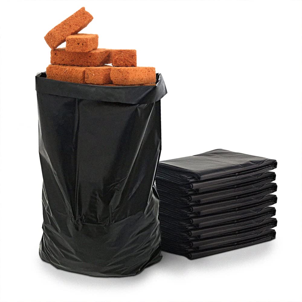Venuscello® 100 x Rubble Sacks Heavy Duty | Plastic Black Refuse Builders Bags 20 in x 30 in 500 Gauge Rubbish Bags for Gardening Construction Garbage Waste