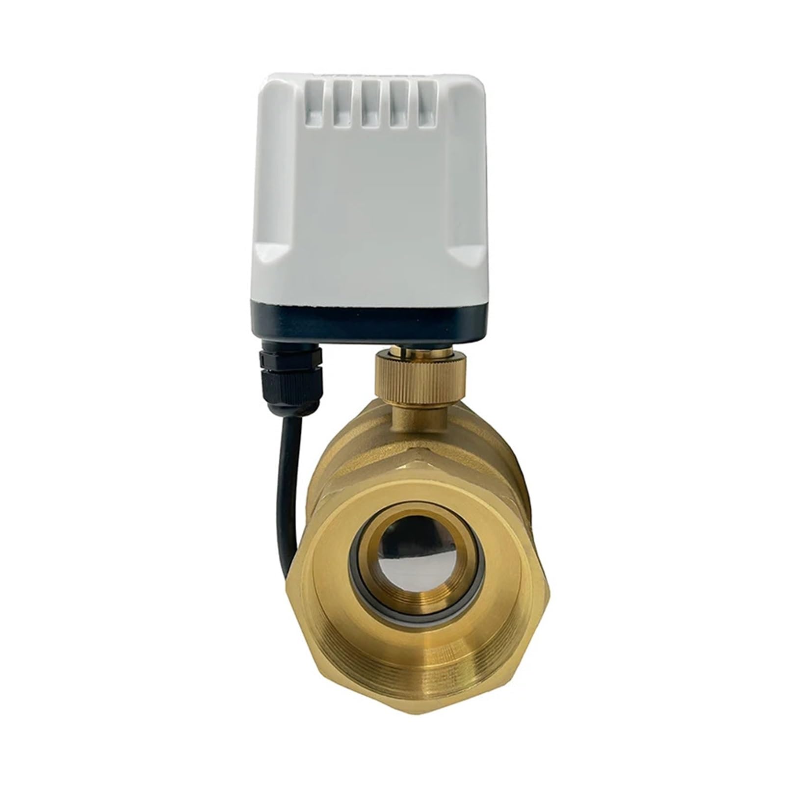 Válvula de bola eléctrica Válvula de bola motorizada impermeable IP65 de 1-1/2 ", 220V, 12V, 24V, 3 cables, 2 controles, Motor eléctrico de latón de gran torsión, 1 ud.(12VDC)