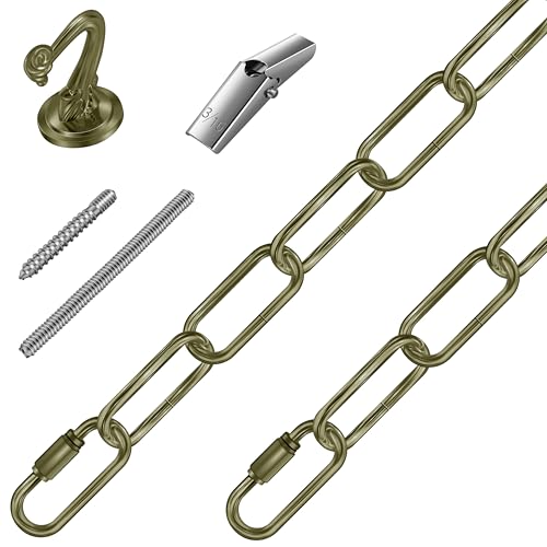 Image of 6 Ft Heavy Duty Hanging Chain Kit for Lighting Fixture (Bronze) | for Lighting Fixture, Chandelier, Pendant, Lantern, Swag Lamp, Plant /Flower Basket, Bird Feeder