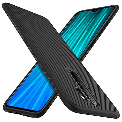 Gesma for Xiaomi Redmi Note 8 Pro Case, Scratch Resistant & Anti Slip Grippy Soft TPU Case for Xiaomi Redmi Note 8 Pro Phone (Black)