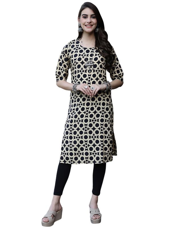 Image of 7Threads Kurti||Kurta for Women||Kurti for Women||Crepe Kurta||Kurti||Kurti Crepe for Women||Crepe Kurtis for Women||Kurtis for Women Kurtis for Women (Pack of 2)