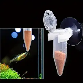 1 alimentador automático de peixes cônico para aquário vermelho verme alimentador de minhocas copo funil de minhoca ferramenta de alimentação de peixes acessórios de aquário