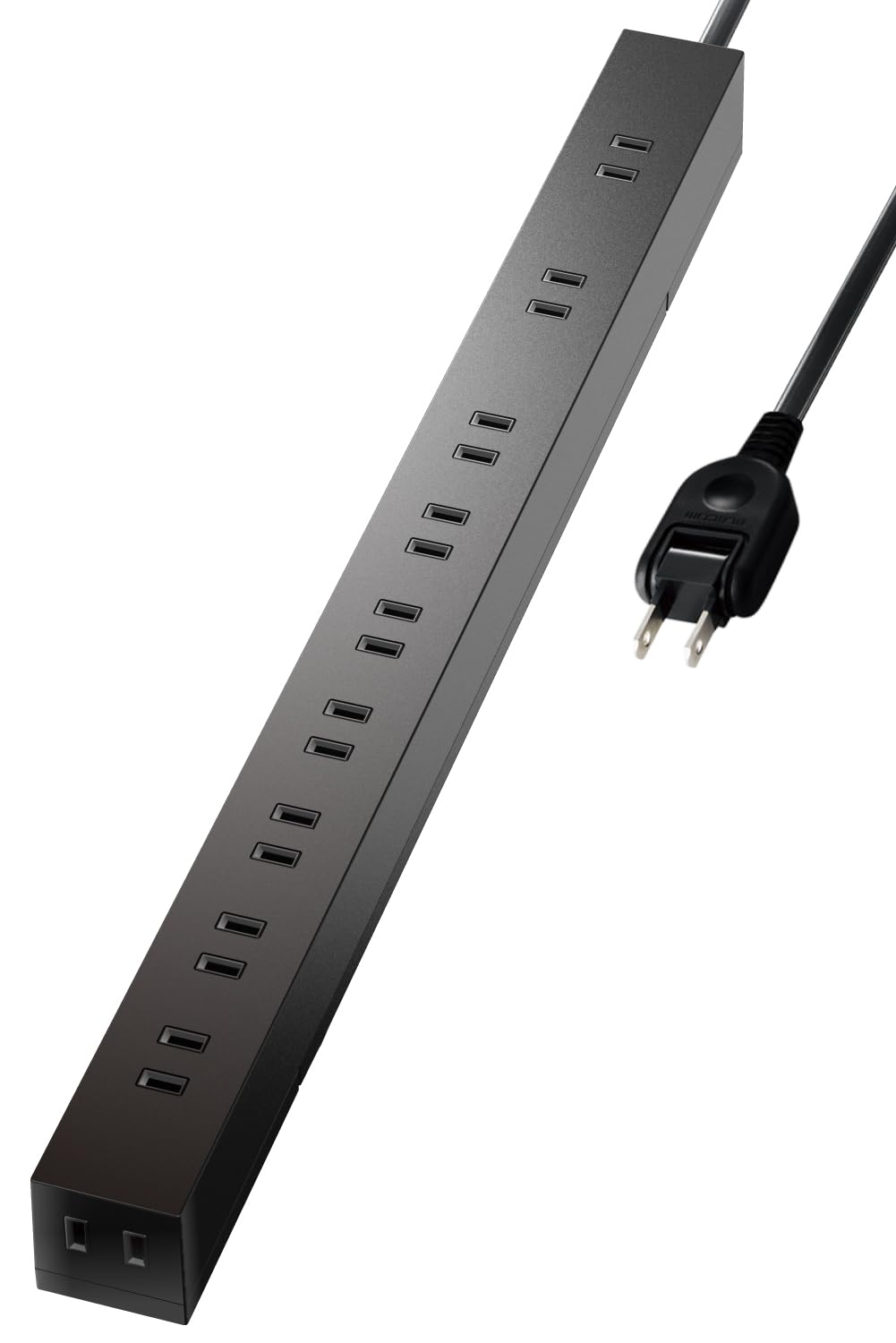 エレコム 電源タップ 雷ガード 10個口 2m ほこりシャッター 【 固定 ・吊…