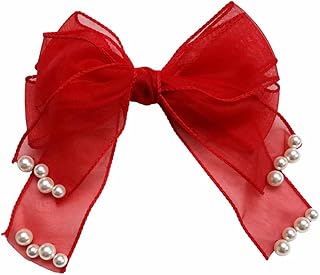 Girls Net Bow Hair Clip with Rhinestone Design | Stylish Fancy Hair Bow | Suits Every Hair Type | Women/Girl Wear | Fancy...