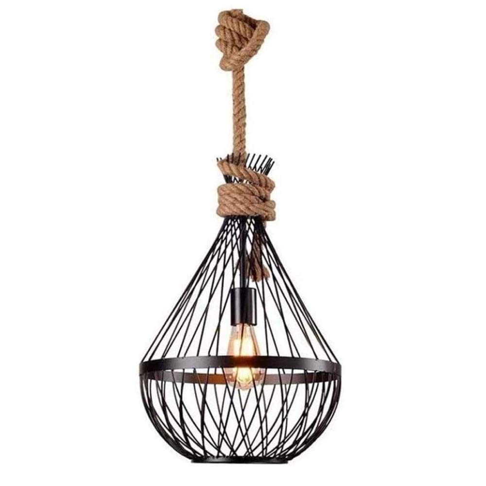Lámpara colgante retro de malla metálica para decorar barras de bar y salones loft modernos