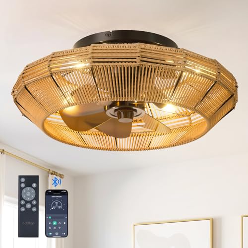 50% Off addlon Boho Ceiling Fan with Light and Remote - Image 2