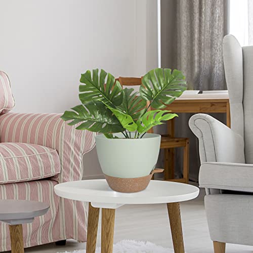 Vanslogreen Planters For Indoor Plants, 10/9/8 Inch Self Watering Plant Pots With Drainage Hole, Plastic Planters Flower Pots For Indoor Outdoor Plants (Green) #TOP6