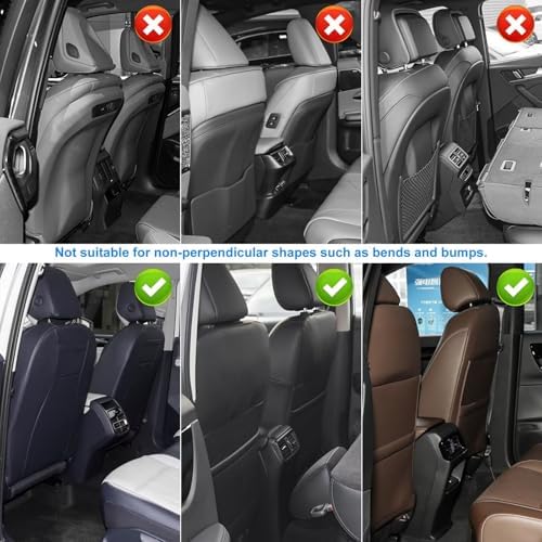 Ahsrnl Back Seat Protector 2 Pack Fit For Jeep Compass Car Kick Mats with Touch Screen Tablet Holder Storage Organizer Waterproof Dirt Proof Faux Leather Auto Accessories for Kids (1 Pair Black) - 4