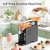 Slushy Machine No Ice Needed, CHIVALZ Slushie Machine for Home, Frozen Drink Maker with 6 Preset Programs for Margaritas, Frappés, Milk Shake and More, LED Display, Self-Cleaning, AD03, Black