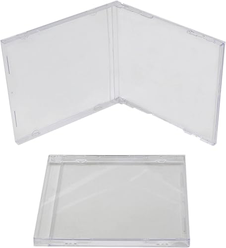 Miniatura 2 de Square Deal Recordings & Supplies 25 cajas de repuesto de plástico transparente vacías de alta calidad (cajas de CD de 0.409 in de grosor) (bandejas
