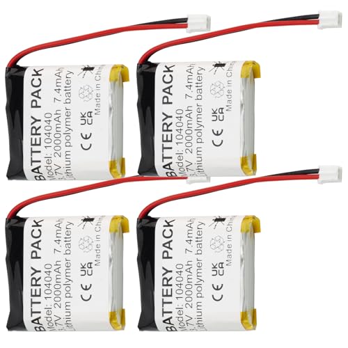 Batteria Ai Polimeri Di Litio 3.7V 2000Mah 104040 Ricaricabile Con Connettore Jst (4)