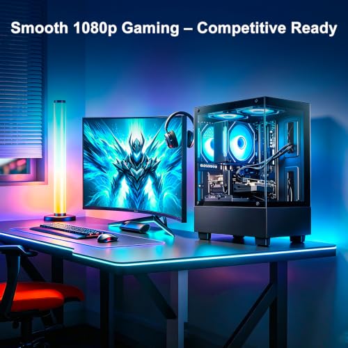 Image of LXZ Prebuilt Gaming PC Desktop Ryzen 7 4700LE RX580 8G 16GB RAM 512GB SSD