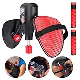 Oberschenkeltrainer Hip Trainer Beckenbodenmuskeltrainer, Beinpresse Für Zuhause Mit Festen Beingurten Und Austauschbarem Griff, Beckenboden Trainer, Beckenbodentrainer Für Männer Damen(Schwarz + Rot)