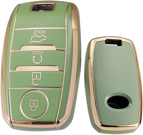 Miniatura 10 de ontto Carcasa para llave de automóvil con 4 botones compatible con Kia Forte Koup NIRO Optima Rio TPU protector de llave suave y duradero, color
