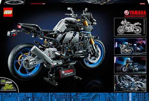 42159 Technic Yamaha MT-10 SP, Modellino Moto per Adulti da Costruire, Replica di Motocicletta con Motore a 4 Cilindri, Sterzo Funzionante e App AR, Veicolo Regalo per Uomo e Donna - Lego - Immagine 10