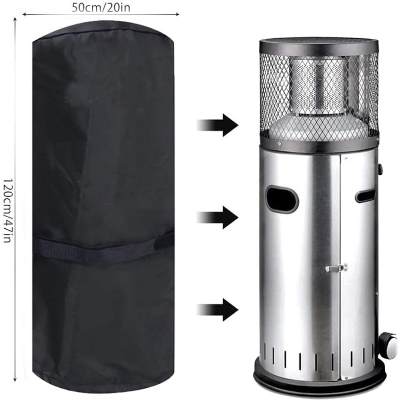 Heater Covers Waterproof with Zipper,Heavy Duty Tear-Proof,Anti-Snow, Wind-Resistant Dust-Proof Cover for Patio Heate - (Color: Light Yellow)