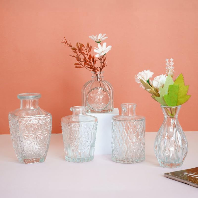 Mini articles de décoration de table centrale en verre blanc opaque Ekhasa - 2