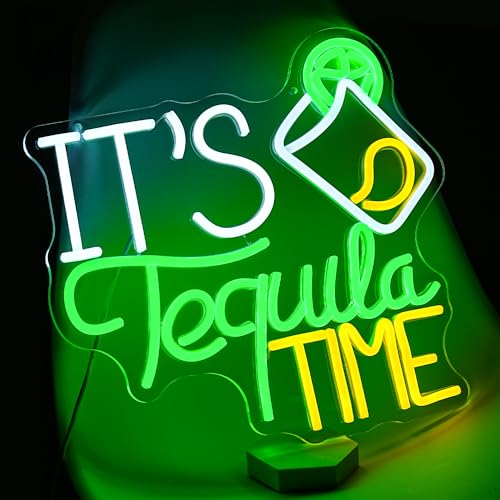 LMSIGNLY It's Tequila Time Neon Sign Tequila Neon Lights for Wall Decor Dimmable Neon Bar Sign for Man Cave Pub Bar Kitchen Mexican Restaurant Club Business Party Decoration - Image 2