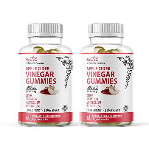 Nutri Apple Cider Vinegar Gummies - (2 Pack) Acv Gummies That Support Weight Loss, Gut Health, Digestion, Slimming Goals, And A Flat Tummy - Apple Vinegar Gummies For Weight Loss And Belly Fat #TOP29