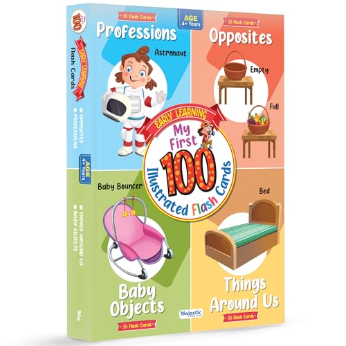Image of The Book Tree My First 100 Professions, Opposites, Baby Objects & Things Around Us Flashcards | Essential Early Learning Tool for Preschool & Home Education | Fun Teaching Resource for Kids