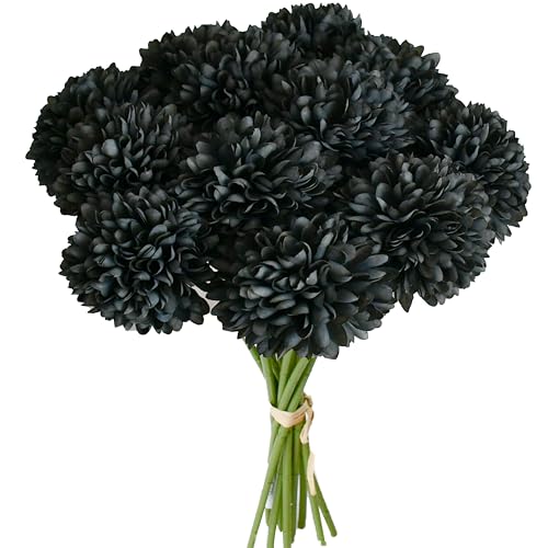 Mandy's Black Chrysanthemum - 12 Pcs Artificial...