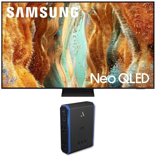 Image of Samsung QN65QN70FAFXZA 65 Inch Neo QLED 4K Smart TV with an Austere 5S-PS4-US1 4-Outlet Power with Omniport USB (2025)