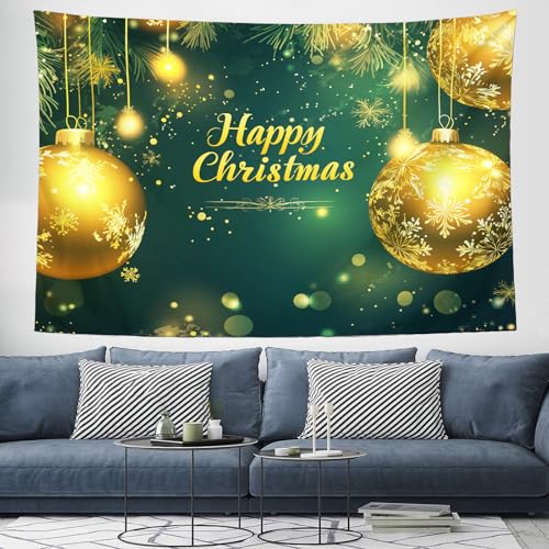 Tapisserie décoration murale Noël grand tissu salon avec motif flocon de neige