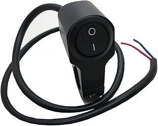 Motorcycle Switch 7/8in 22mm Aluminum Alloy Motorcycle Handlebar Headlight Switch Three-position Waterproof Switch 12V Fog Spotlight Retro Switch On Off Switch (Color : Black 2)
