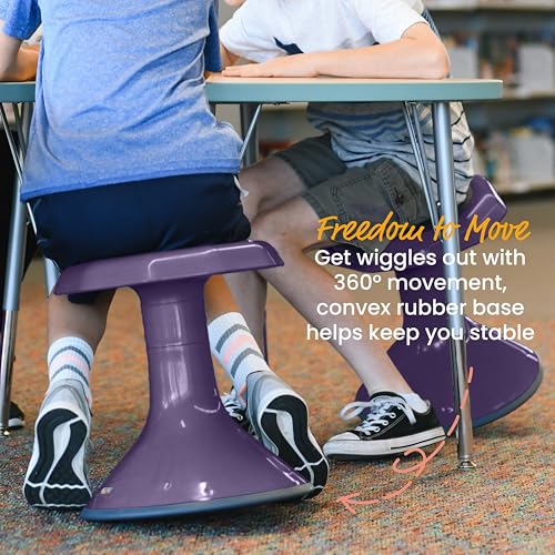 Image of ECR4Kids ACE Active Core Engagement Wobble Stool, 15-Inch Seat Height, Flexible Seating, Eggplant