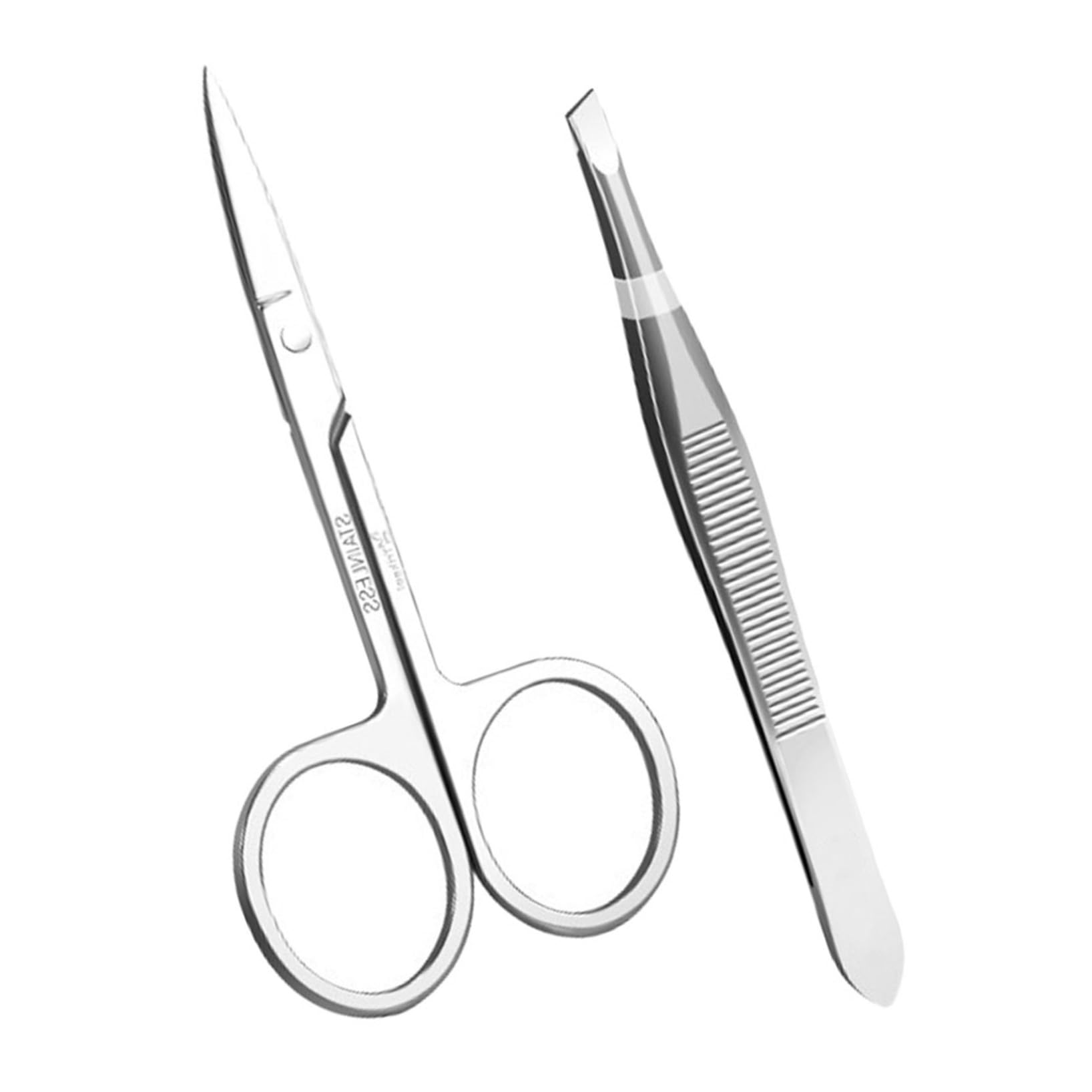 SHERCHPRY 3 Set set per rifinire sopracciglia per sopracciglia tagliacapelli per donne kit pinzette per sopracciglia fermagli per sopracciglia Acciaio inossidabile