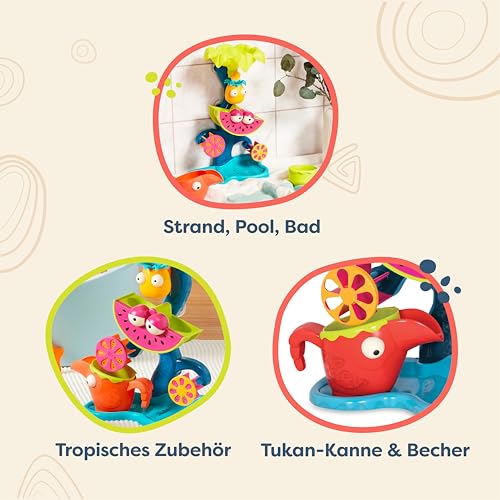 B. toys Tropischer Wasserfall – Wasserrad-Spielzeug für Bad und Strand – Ansicht 3