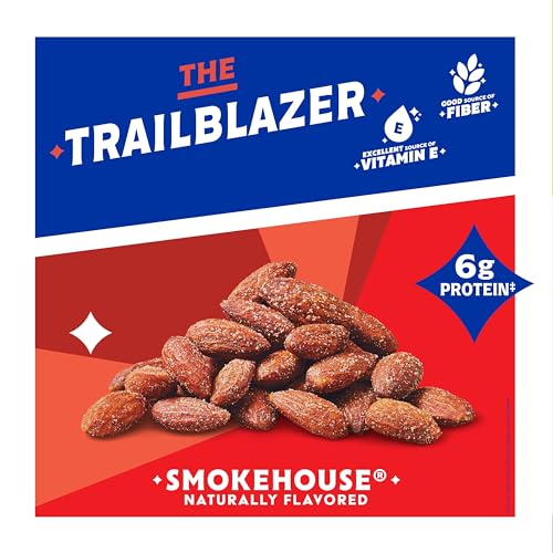 Image of Blue Diamond Almonds, Smokehouse Flavored Snack Nuts, Plant-Based Protein and Fiber Snacks, Gluten Free Iconic Flavor Salty Nuts, Great for Events, Holidays, Parties, 25 Oz Resealable Bag (Pack of 1)